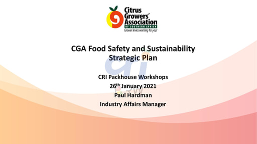 CGA Sustainability Strategic Plan