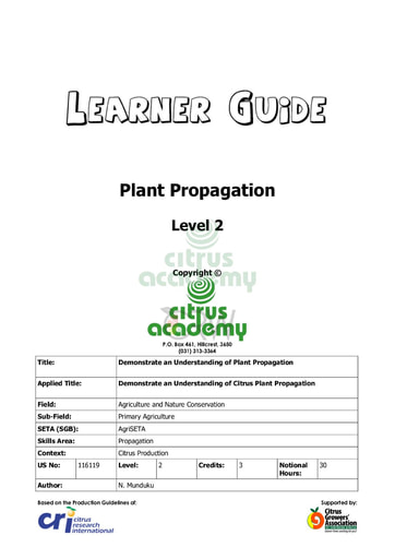 Propagation NQ 2 Learner Guide