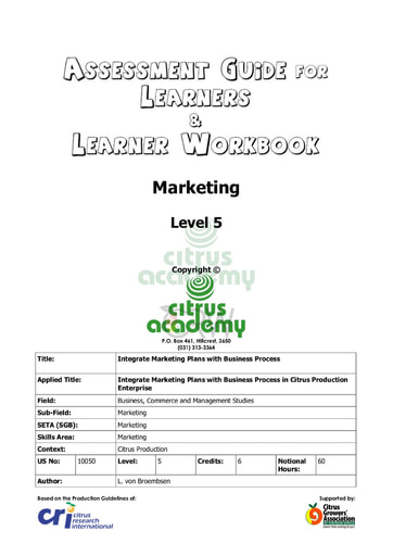 Assessment Guide for Learners