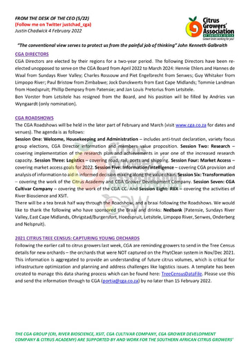 CGA - CEO Newsletter 05/2022 (04/02/22)