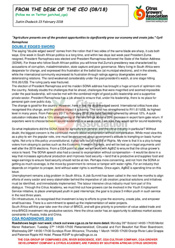 CGA - CEO Newsletter 08/2018 (23/02/18)