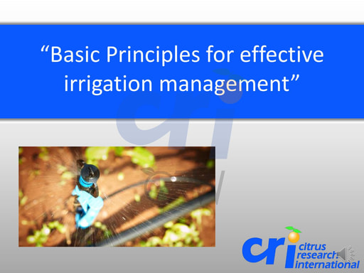Basic Principles for Effective Irrigation Management