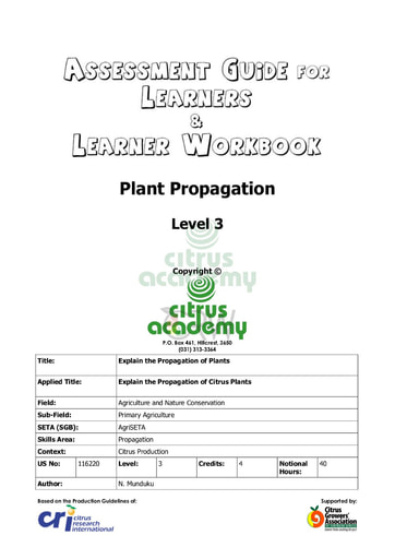 Assessment Guide for Learners