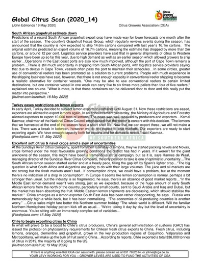 CGA Global Citrus Scan 14/2020