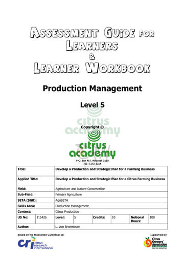 Assessment Guide for Learners