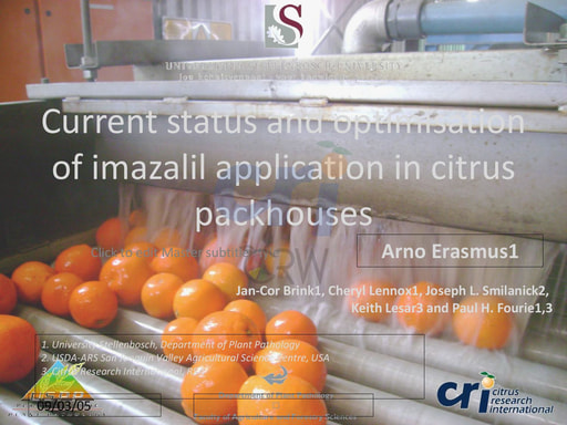 Optimisation of Imazalil Application in Citrus Packhouses