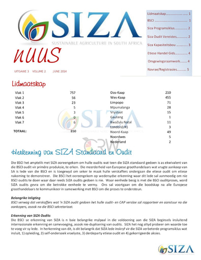 SIZA Nuus Vol. 2, Uitgawe 3 (06/2014)