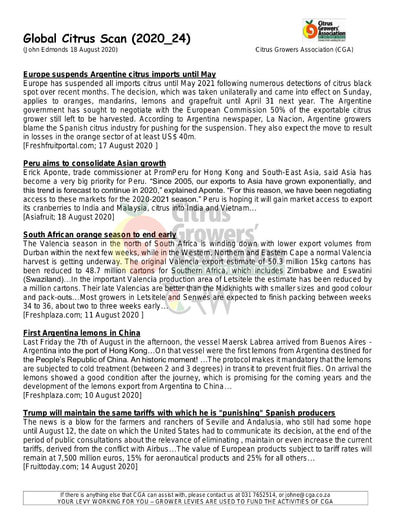 CGA Global Citrus Scan 24/2020