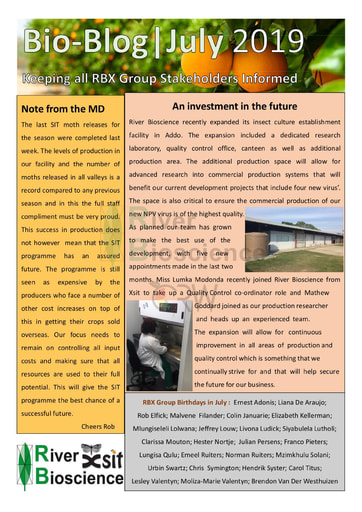 River Bioscience Bio-Blog 07/2019