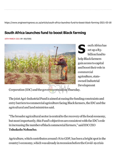 South Africa launches fund to boost Black farming