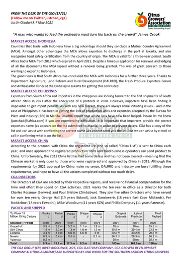 CGA - CEO Newsletter 17/2021 (07/05/21)
