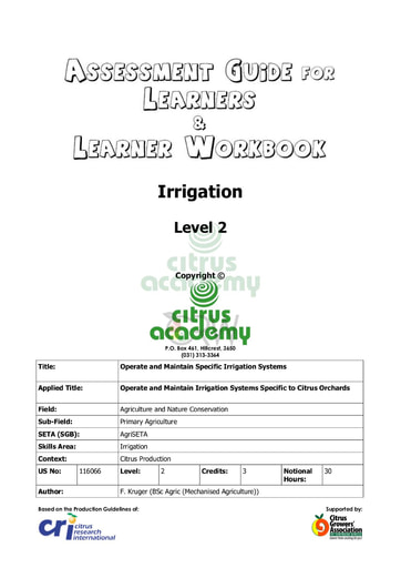 Assessment Guide for Learners