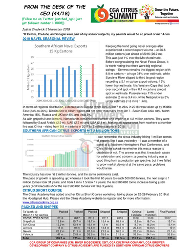 CGA - CEO Newsletter 44/2018 (02/11/18)