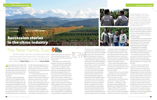 Succession stories in the citrus industry