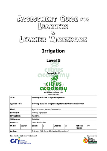 Assessment Guide for Learners
