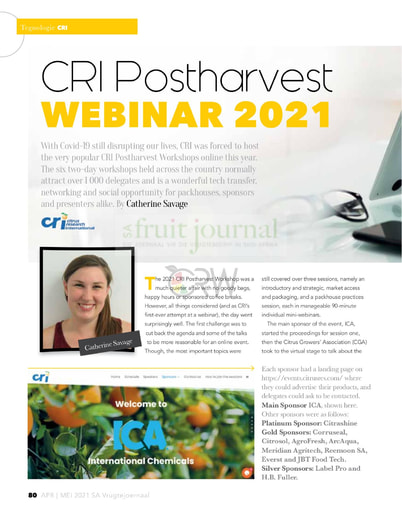 CRI Postharvest Webinar 2021