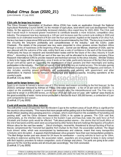 CGA Global Citrus Scan 21/2020