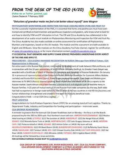 CGA - CEO Newsletter 04/2020 (07/02/20)