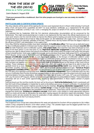 CGA - CEO Newsletter 30/2018 (03/08/18)