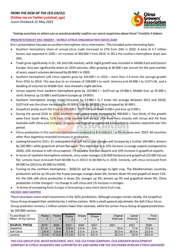 CGA - CEO Newsletter 19/2021 (21/05/21)