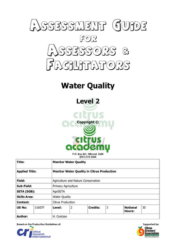 Assessment Guide for Assessors