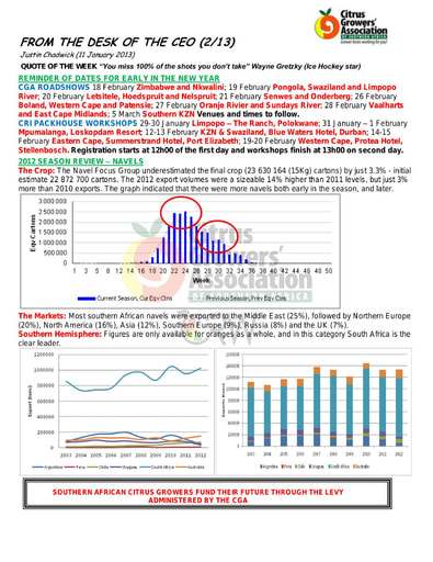 CGA - CEO Newsletter 02/2013 (11/01/13)
