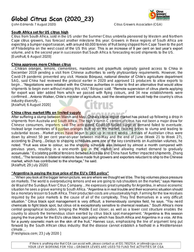 CGA Global Citrus Scan 23/2020