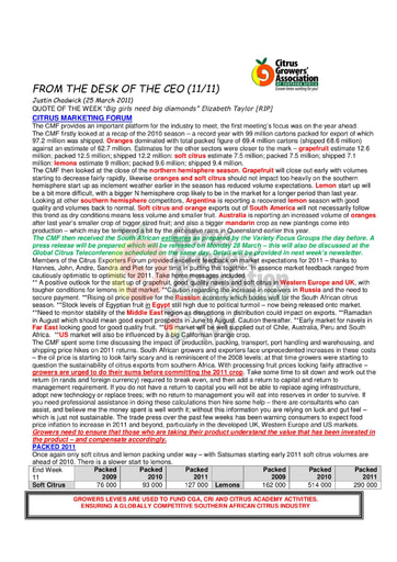 CGA - CEO Newsletter 11/2011 (25/02/11)