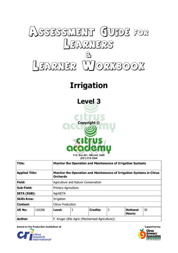 Assessment Guide for Learners