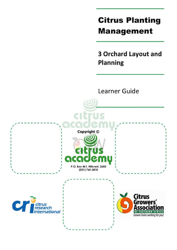 Module 3 - Orchard Layout and Planning