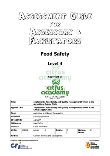 Assessment Guide for Assessors