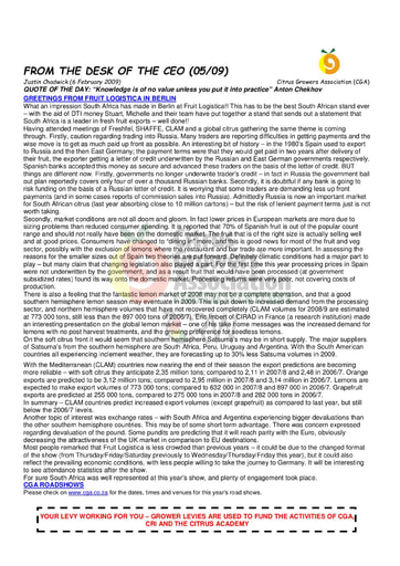 CGA - CEO Newsletter 05/2009 (06/02/09)