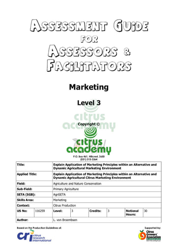 Assessment Guide for Assessors