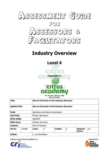 Assessment Guide for Assessors