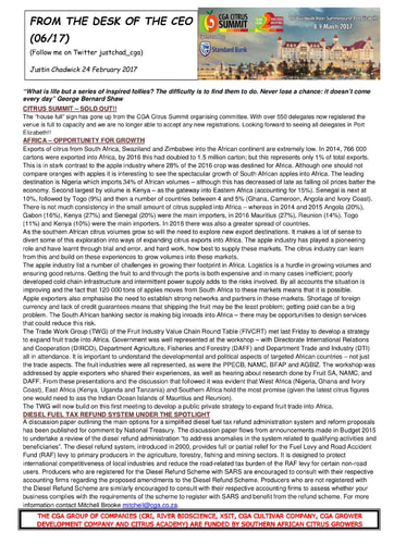 CGA - CEO Newsletter 06/2017 (24/02/17)