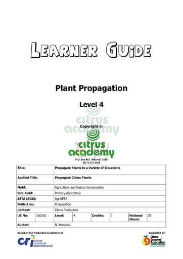 Propagation NQ 4 Learner Guide