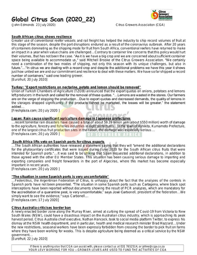 CGA Global Citrus Scan 22/2020