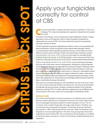 Citrus Black Spot