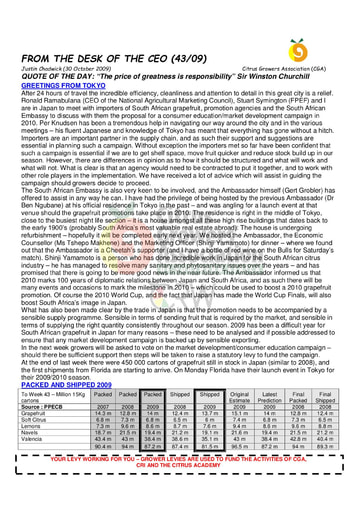CGA - CEO Newsletter 43/2009 (30/10/09)