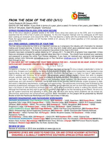 CGA - CEO Newsletter 03/2011 (28/01/11)