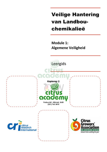 Module 1 - Algemene Veiligheid