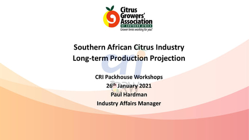 SA Citrus Exports Projection Model